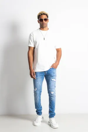 RIPPED SLIM FIT JEANS