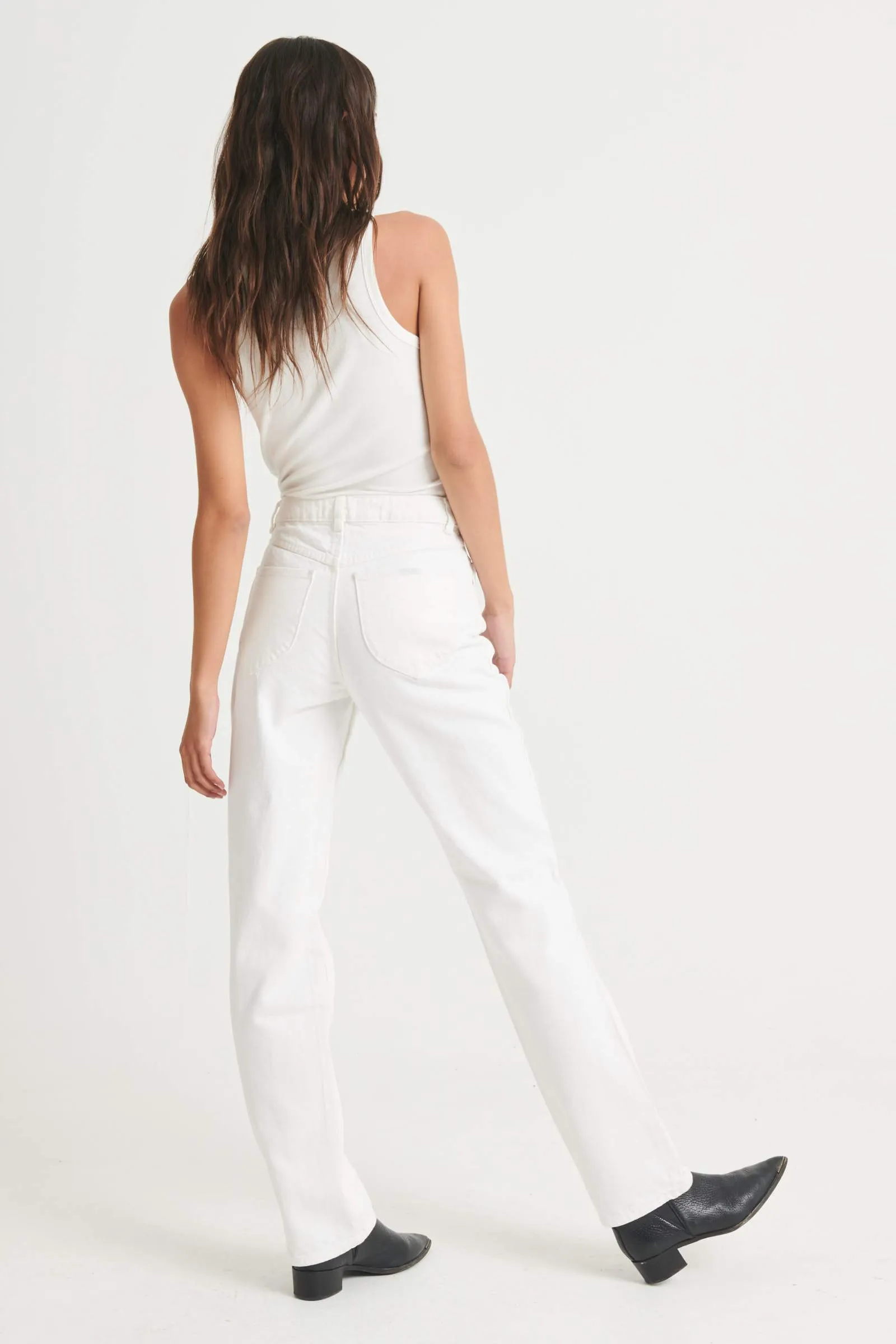 Rollas WOMENS CLASSIC STRAIGHT JEAN - VINTAGE WHITE