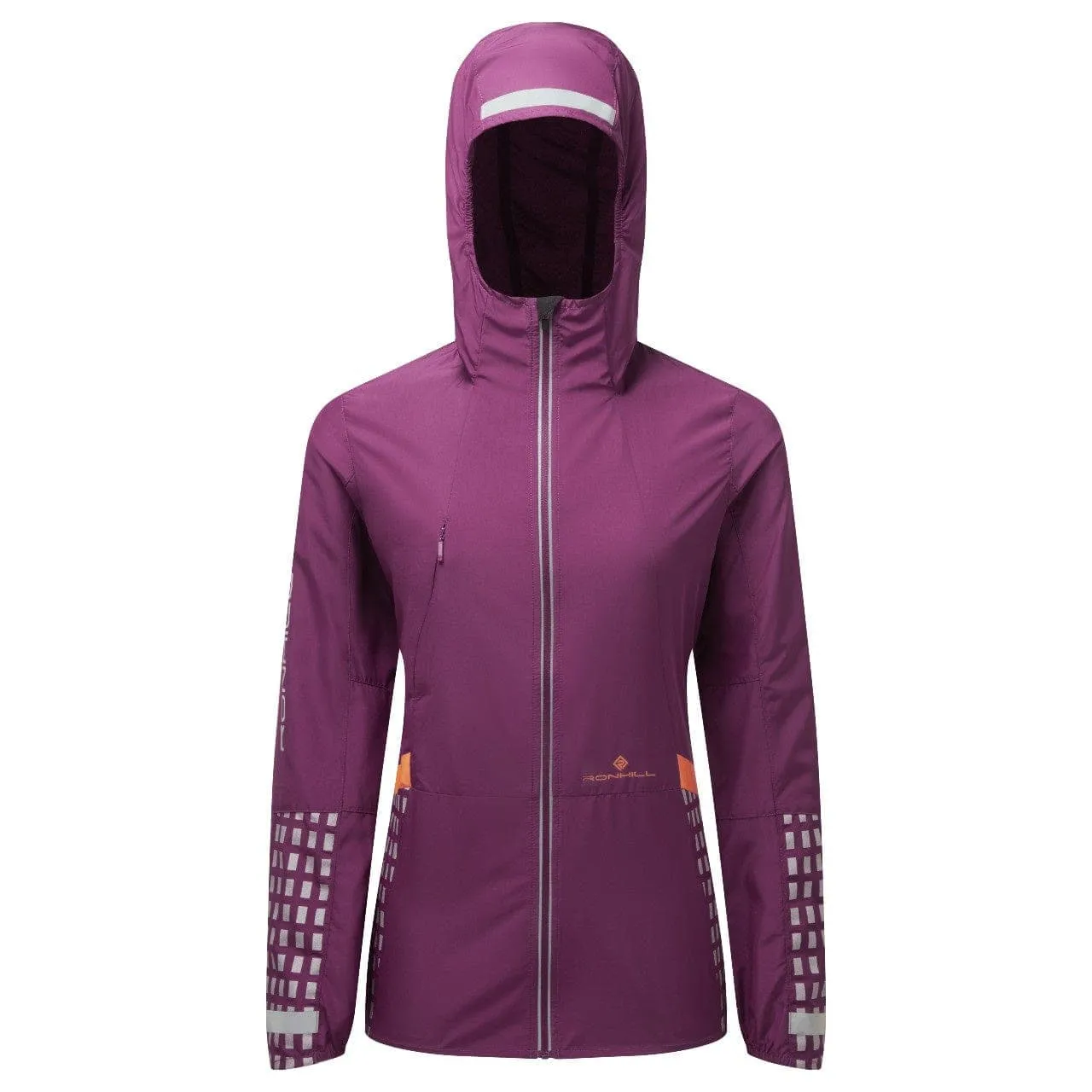 Ronhill Tech Afterhours Jacket (Womens) - Grape/Mango/Reflective