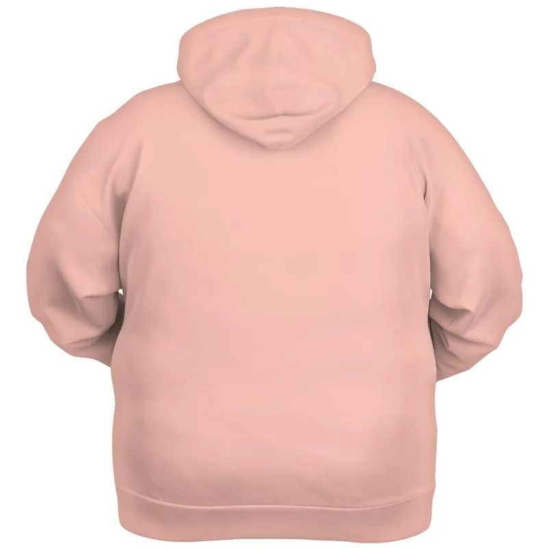 Rose Gold Hoodie | Unisex | with PLUS sizes | Bright Pale Pastel Pink Red | C0M30Y22K0