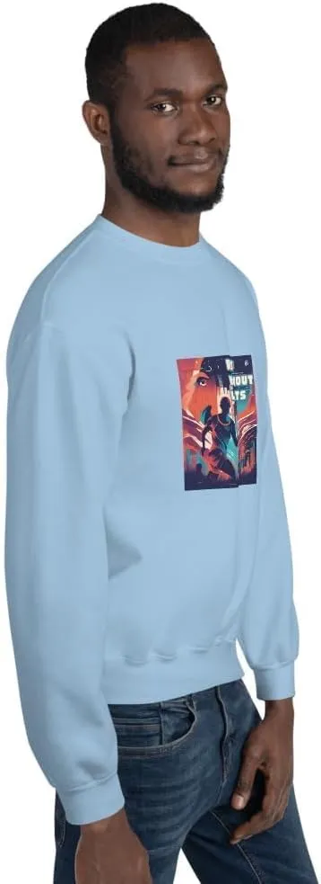Running Fashion Graphic Sweatshirt Unisex - Run Without Limits Graphic Sweater for Men, Night Runner Workout Sweatshirt
