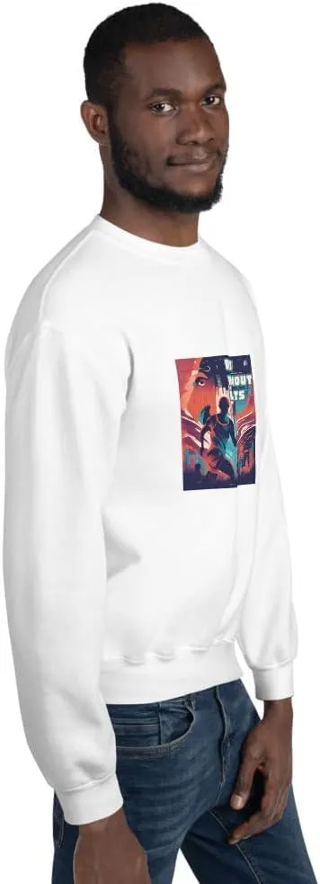 Running Fashion Graphic Sweatshirt Unisex - Run Without Limits Graphic Sweater for Men, Night Runner Workout Sweatshirt