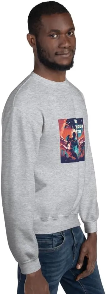 Running Fashion Graphic Sweatshirt Unisex - Run Without Limits Graphic Sweater for Men, Night Runner Workout Sweatshirt