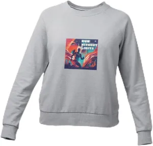 Running Fashion Graphic Sweatshirt Unisex - Run Without Limits Graphic Sweater for Men, Night Runner Workout Sweatshirt