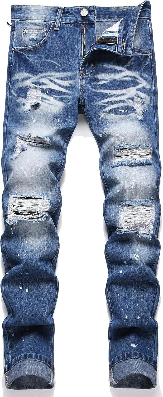 RXXKKK Men's Regular Slim Fit Jeans