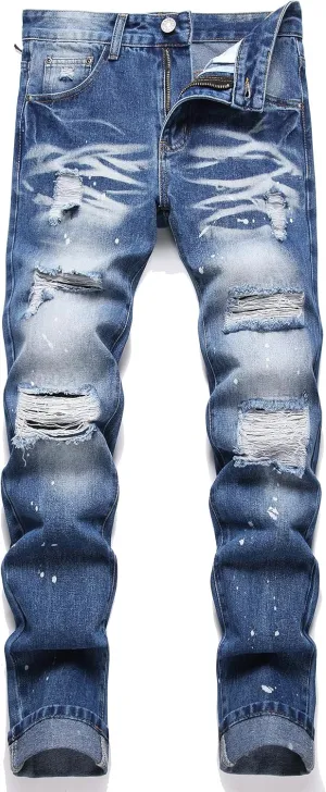 RXXKKK Men's Regular Slim Fit Jeans