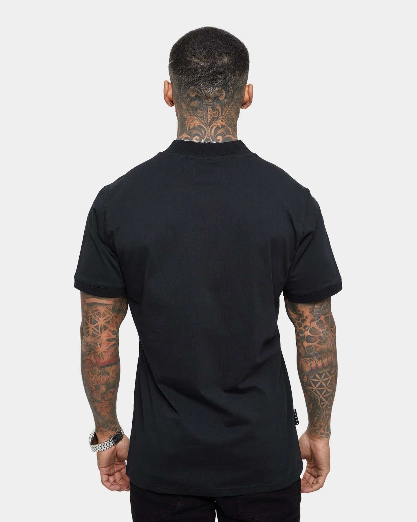 Saint Morta Loom Polo Shirt Black/Black
