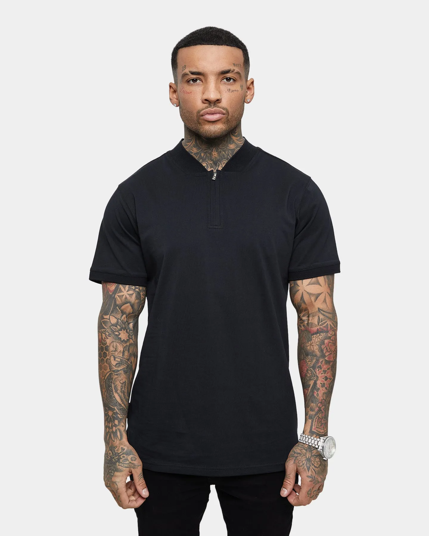 Saint Morta Loom Polo Shirt Black/Black