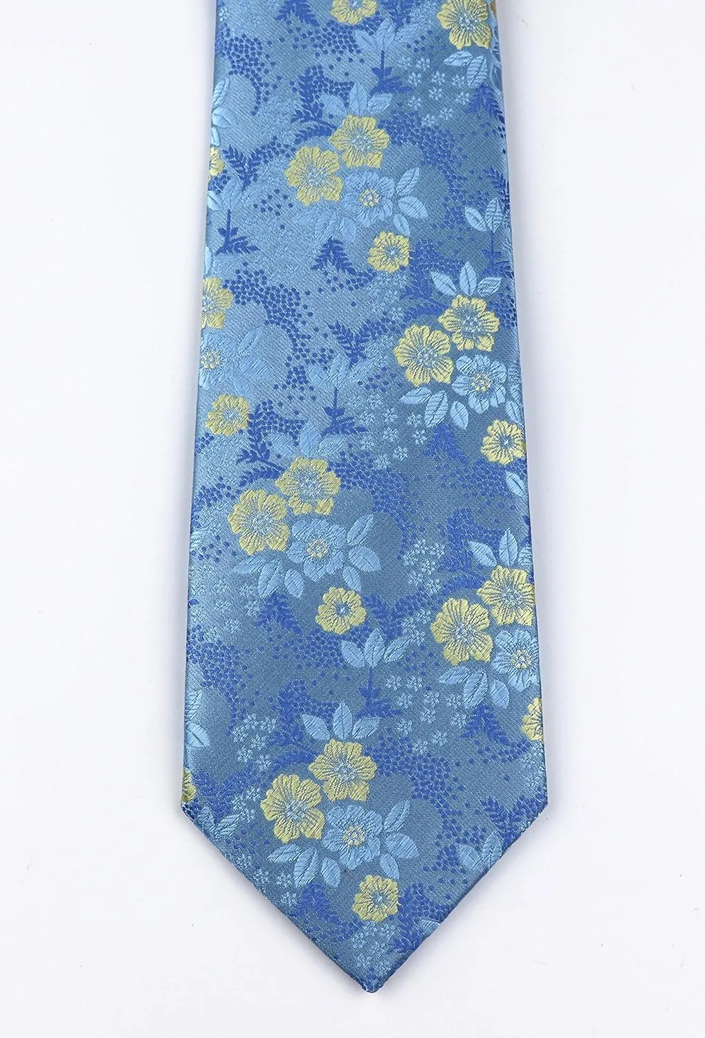 Secdtie Men's Silk Tie Cravat Jacquard Luxury Floral Pattern Wedding Necktie