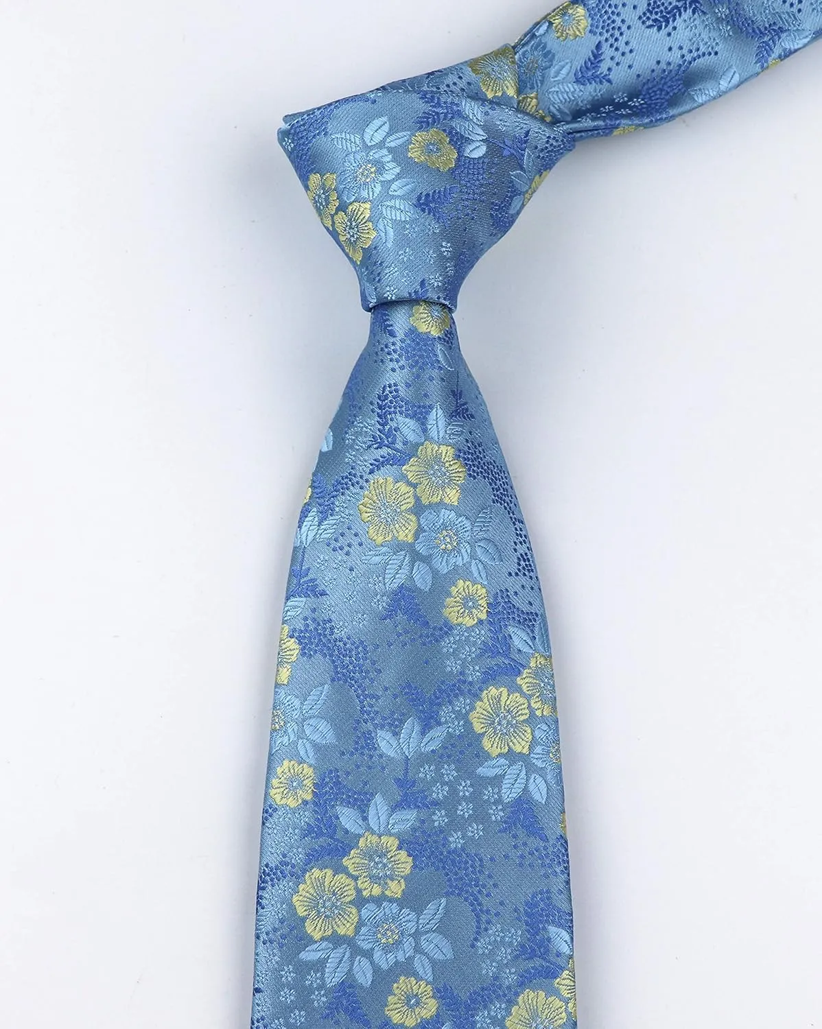 Secdtie Men's Silk Tie Cravat Jacquard Luxury Floral Pattern Wedding Necktie