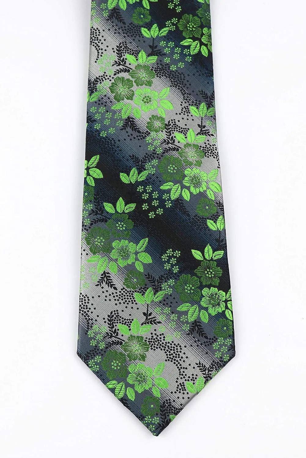 Secdtie Men's Silk Tie Cravat Jacquard Luxury Floral Pattern Wedding Necktie