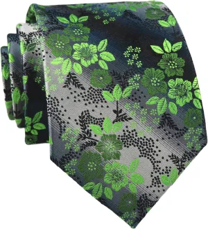 Secdtie Men's Silk Tie Cravat Jacquard Luxury Floral Pattern Wedding Necktie