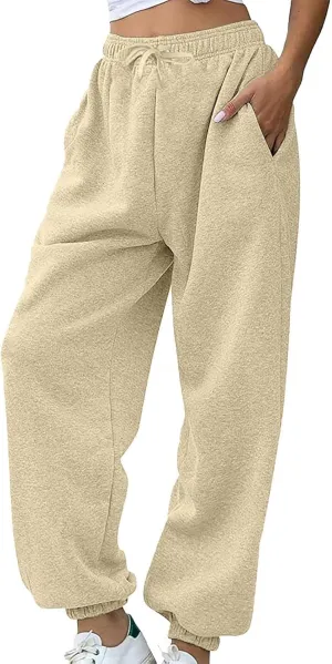 SHAOBGE Womens Casual Pants High Waist Women's Sweatpants Petite Length Pockets Pants Casual Women Casual Pants