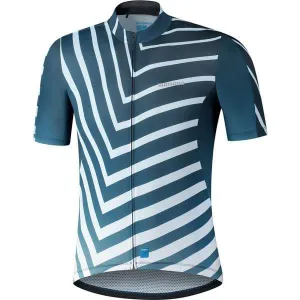 Shimano Clothing Men's Aerolite Jersey; Navy Zebra; Size XL