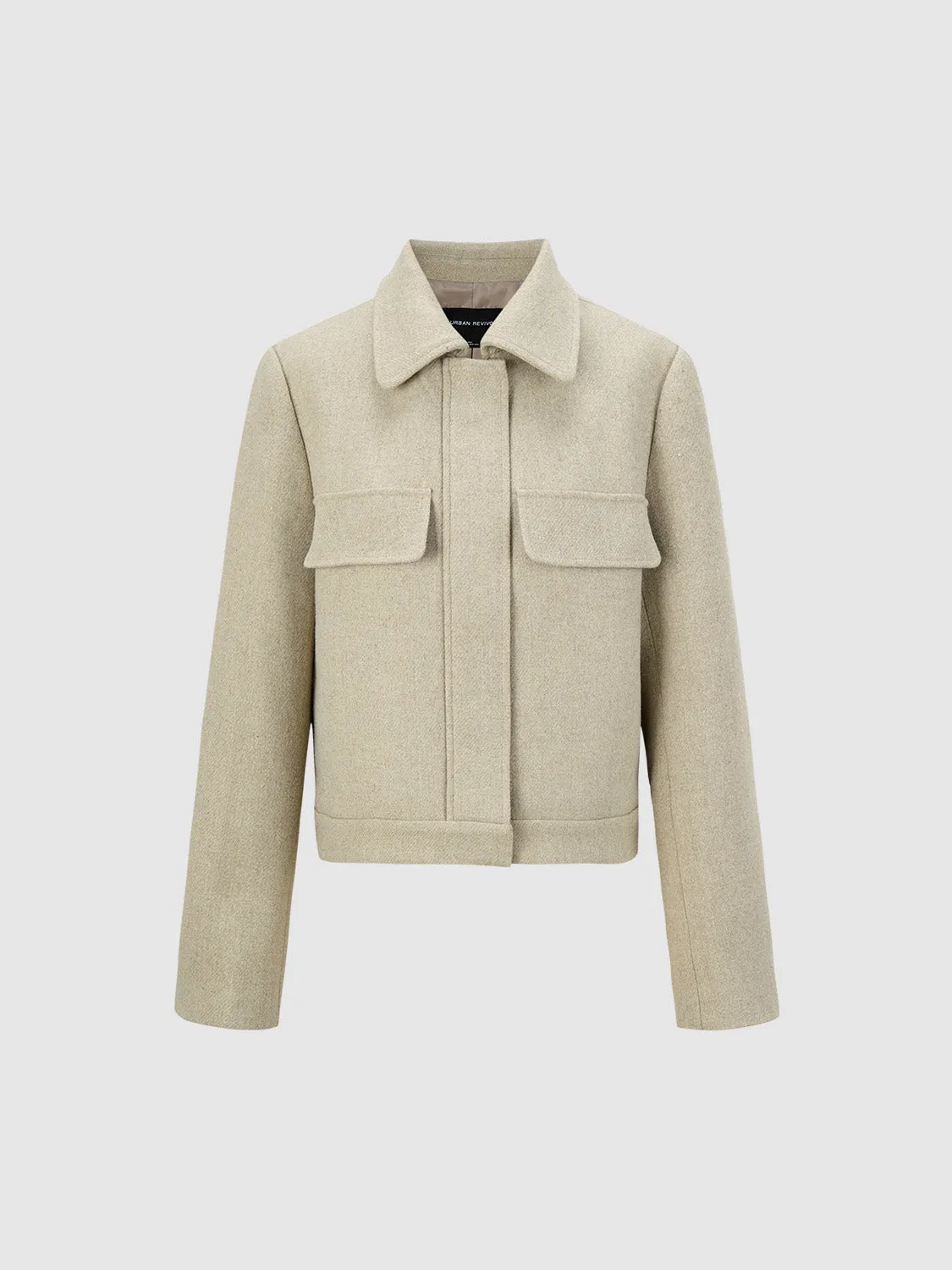 Shirt Collar Flap Pocket Jackets