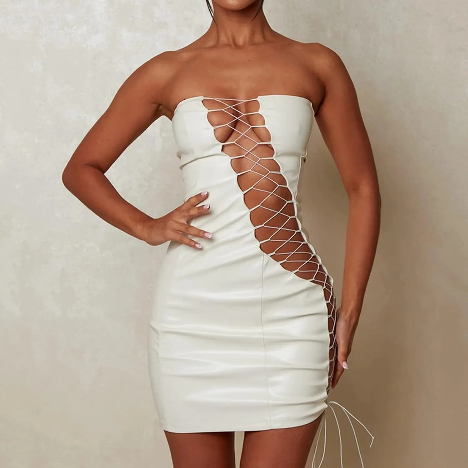 Short Formal Dresses for Women 2024 Evening Roundneck GownsTube Top Sleeve Winter Wedding Bodycon Formal Dress
