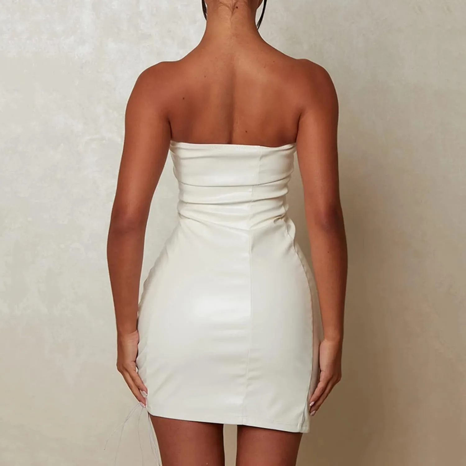 Short Formal Dresses for Women 2024 Evening Roundneck GownsTube Top Sleeve Winter Wedding Bodycon Formal Dress