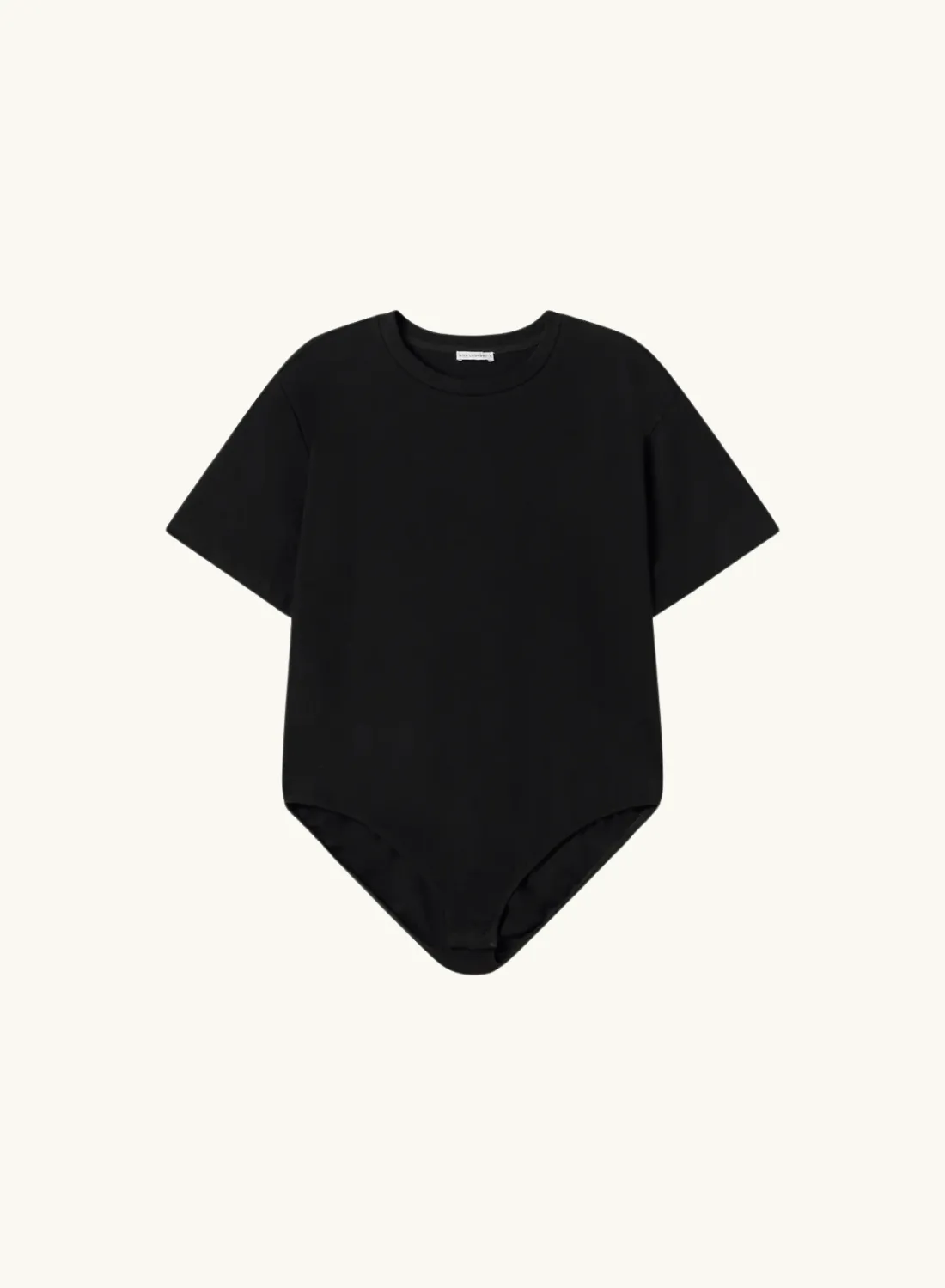 Silk Laundry Bodysuit Tee in BLACK