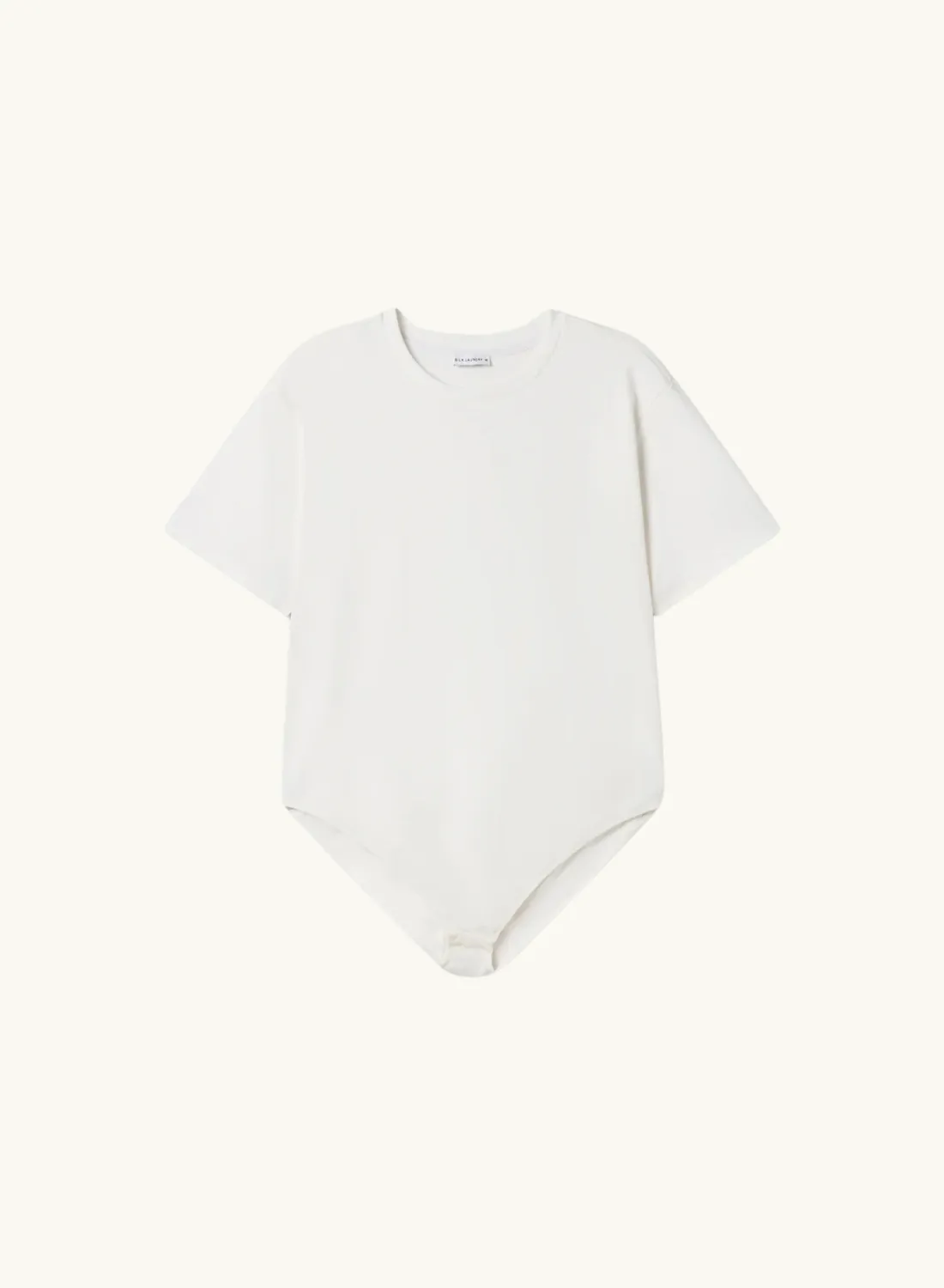 Silk Laundry Bodysuit Tee in WHITE