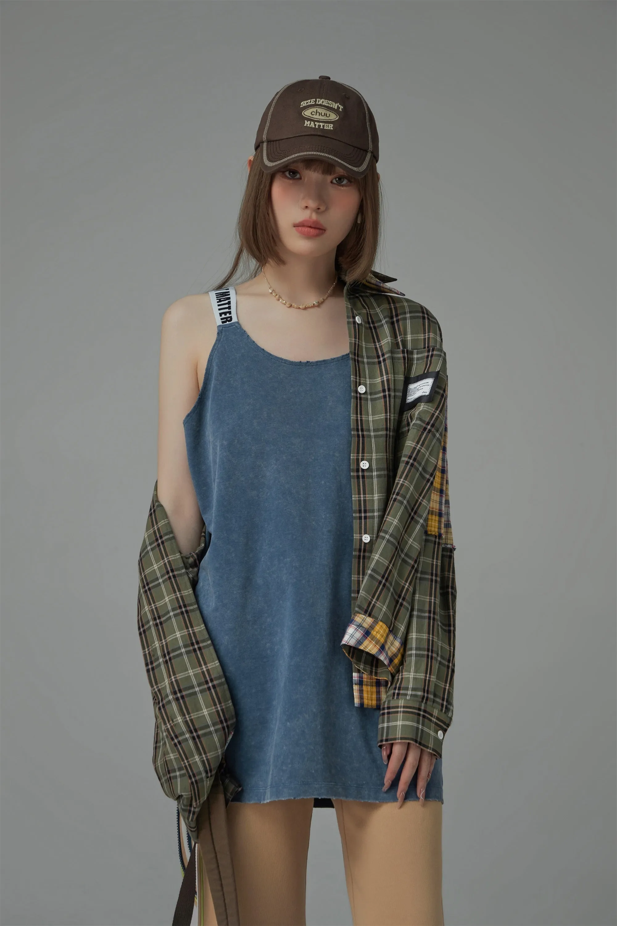 Size Doesnt Matter Straps Loose Fit Sleeveless Top