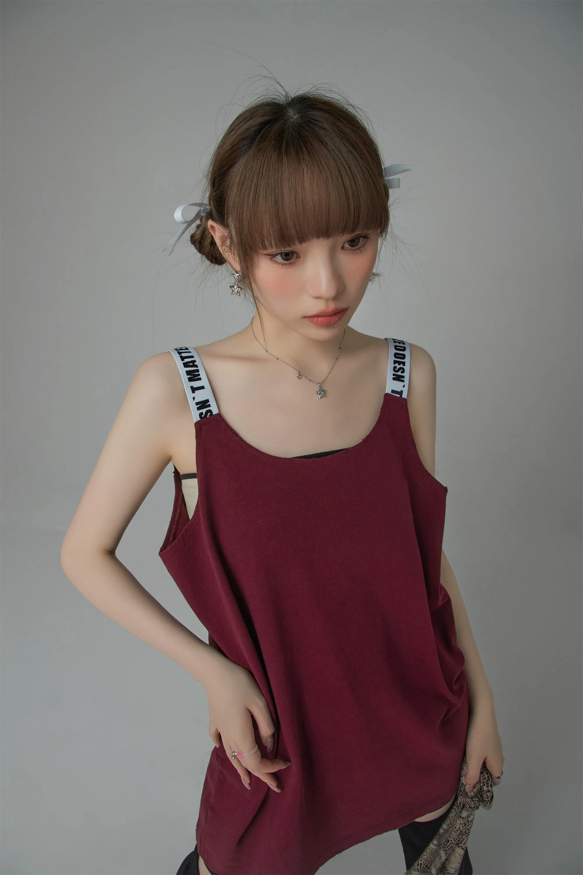 Size Doesnt Matter Straps Loose Fit Sleeveless Top