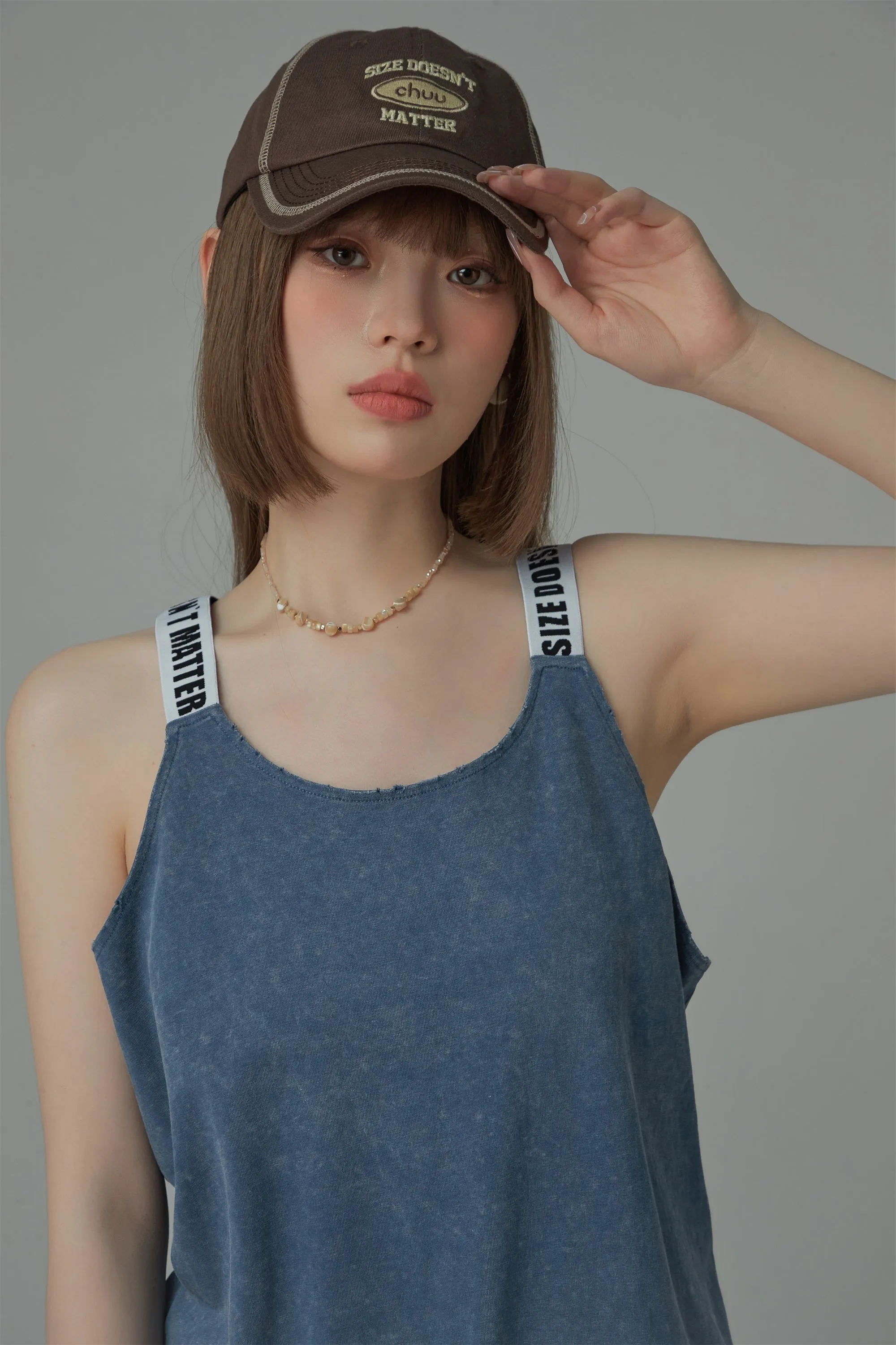Size Doesnt Matter Straps Loose Fit Sleeveless Top