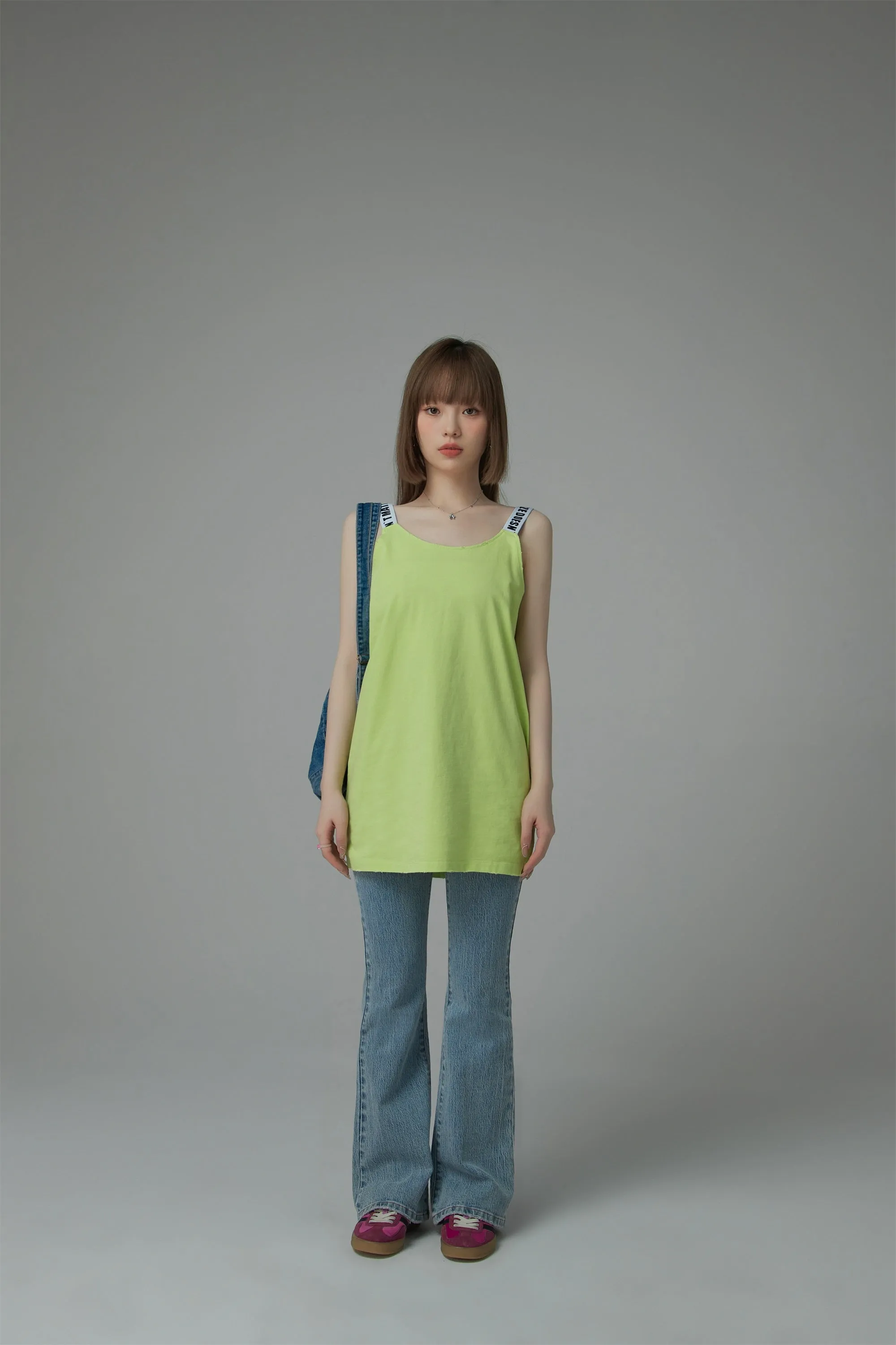 Size Doesnt Matter Straps Loose Fit Sleeveless Top