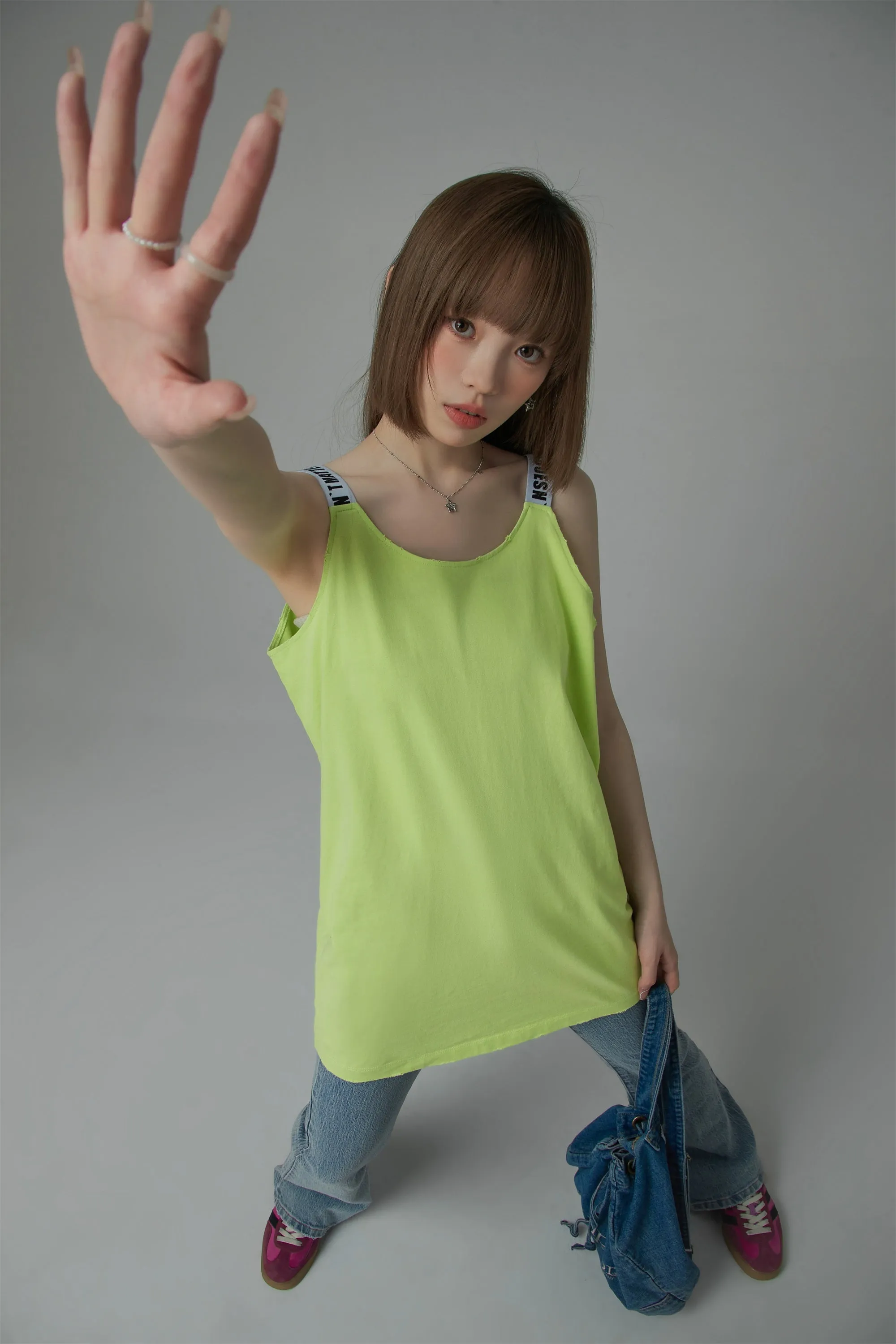 Size Doesnt Matter Straps Loose Fit Sleeveless Top
