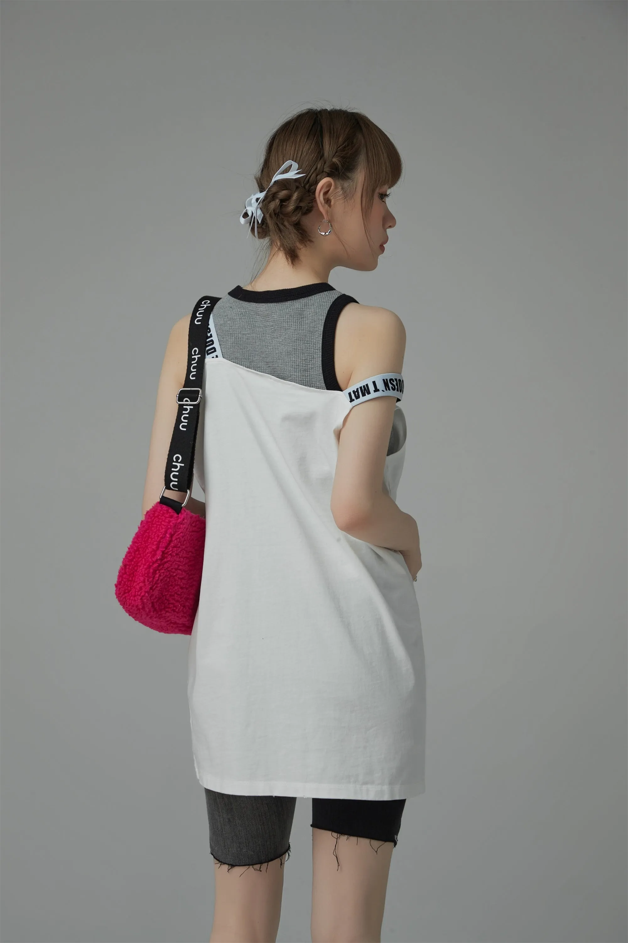 Size Doesnt Matter Straps Loose Fit Sleeveless Top