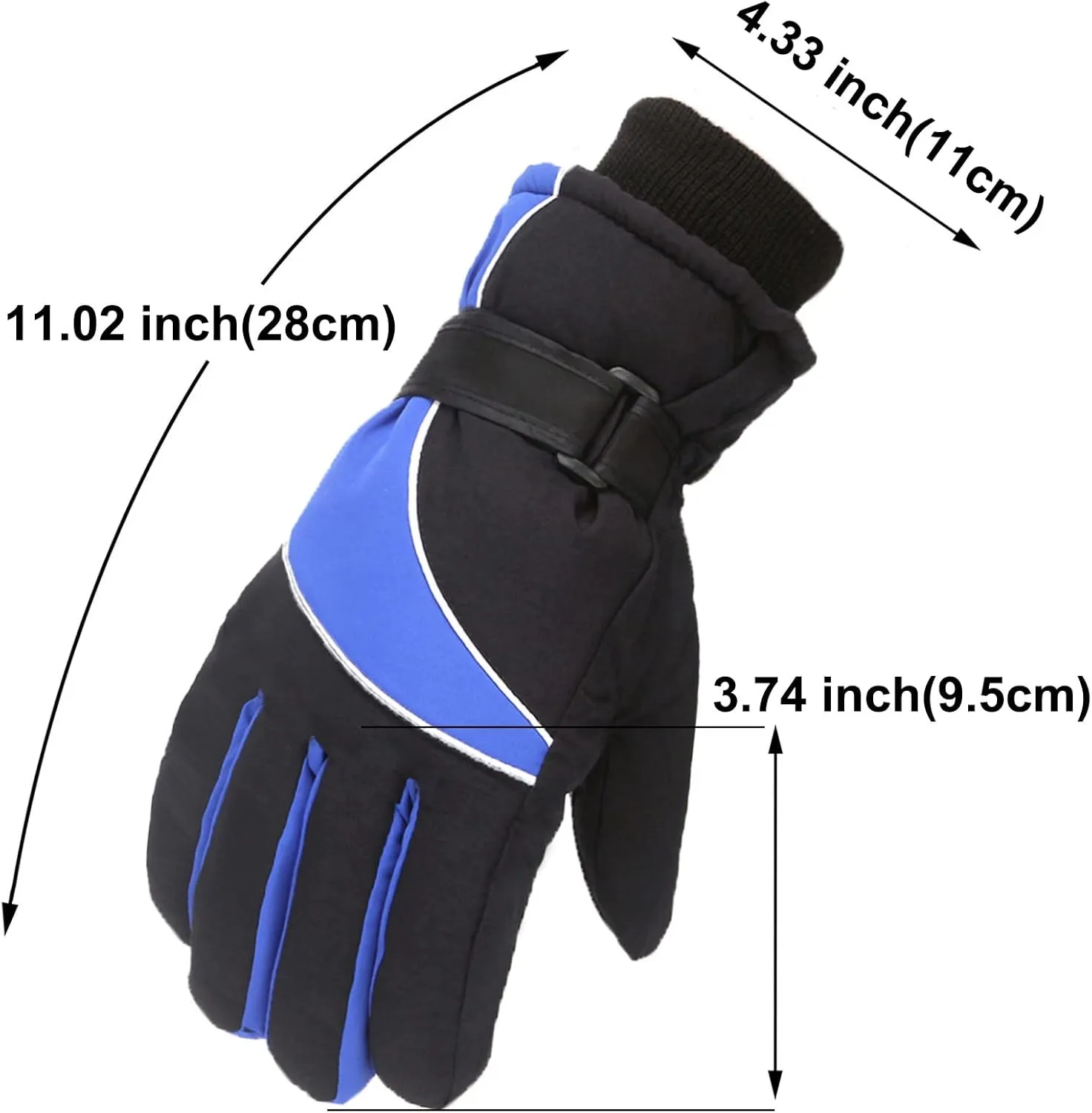 Ski Gloves Men's Waterproo Insulated Snow Gloves Lightweight Warm for Winter Winter Gloves Windproof