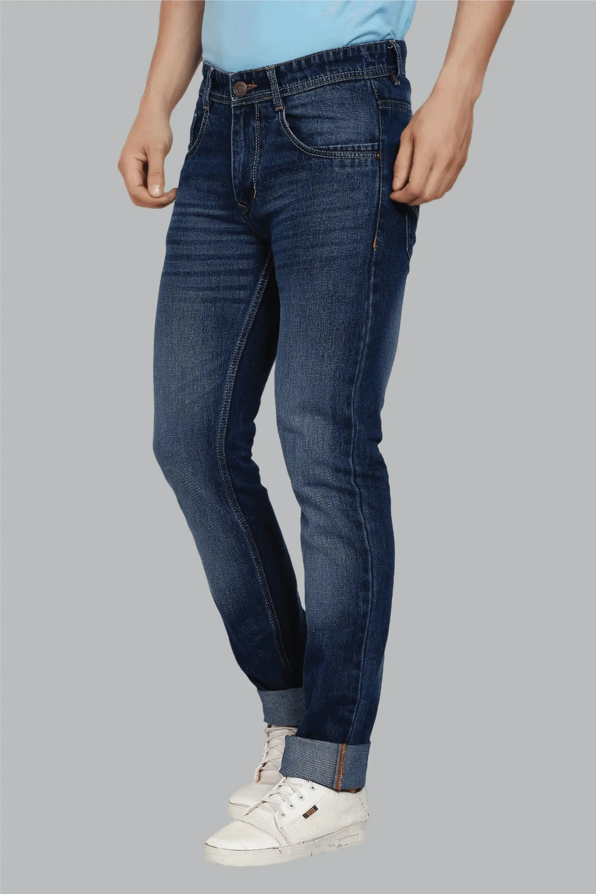 Slim Fit Blue with Shade Denim Jeans For Men