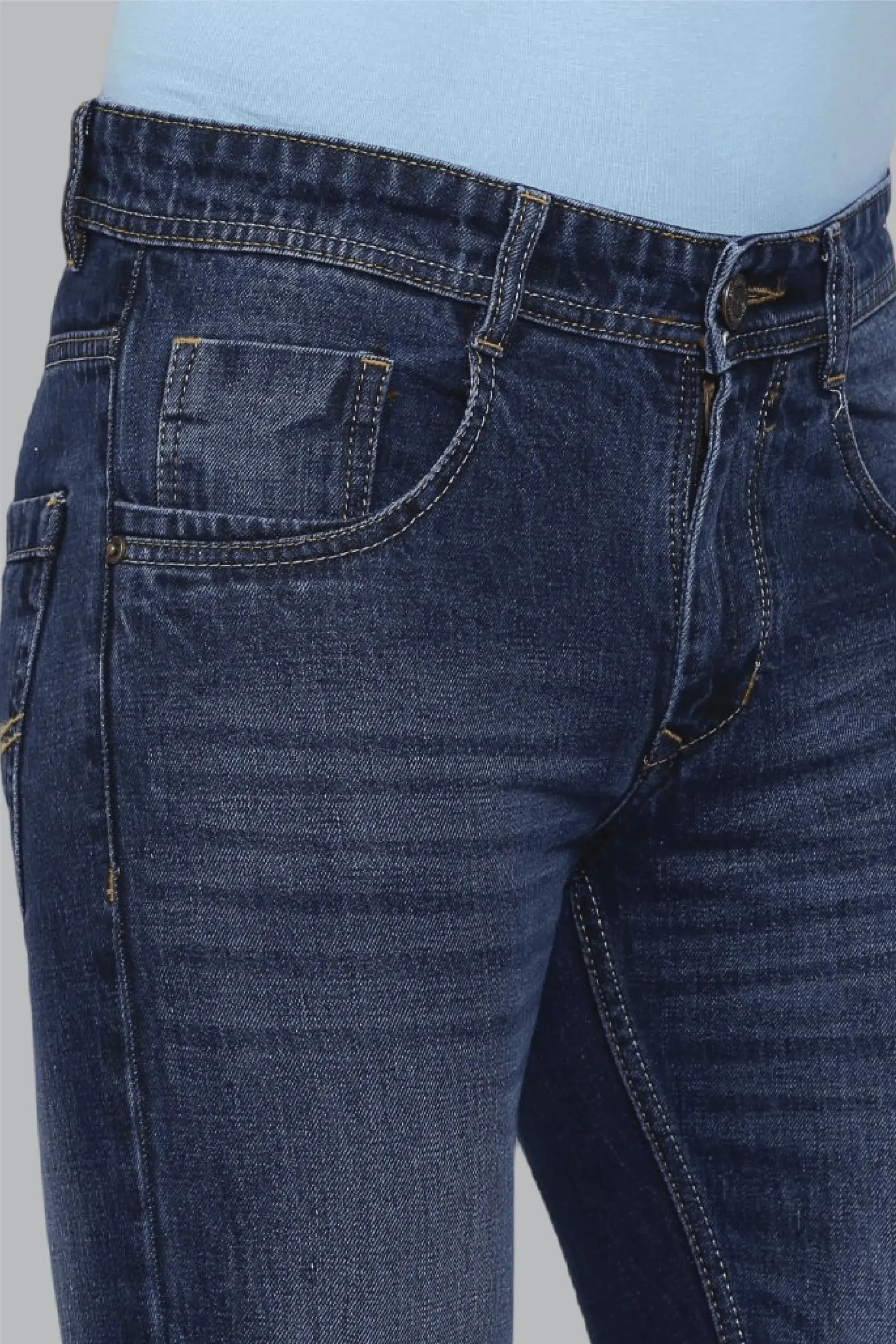 Slim Fit Blue with Shade Denim Jeans For Men