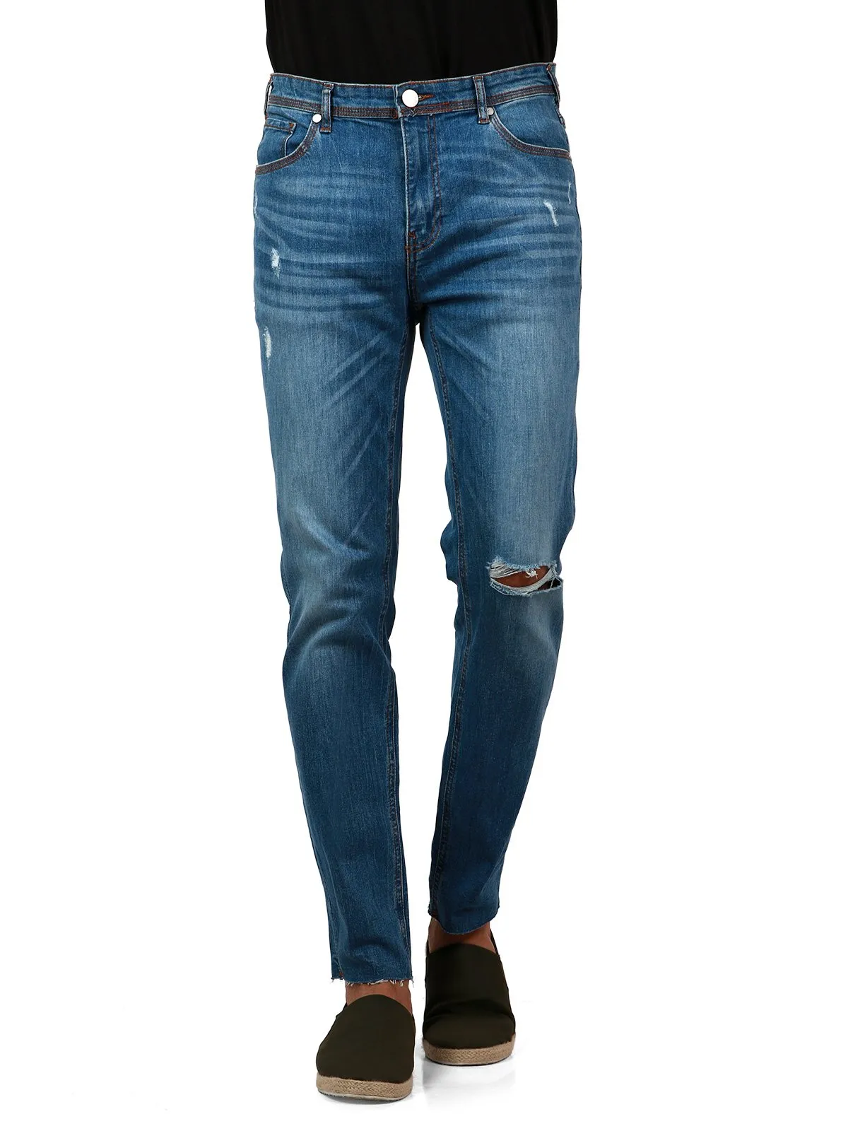 Slim Fit Ripped Jeans - FMBP19-097