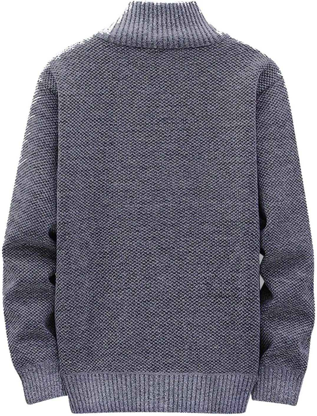 SMIDOW Men's Cardigan Sweaters Knitted Stand Collar Regular Fit Jacket Full Zip Fleece Lined Winter Warm Coat