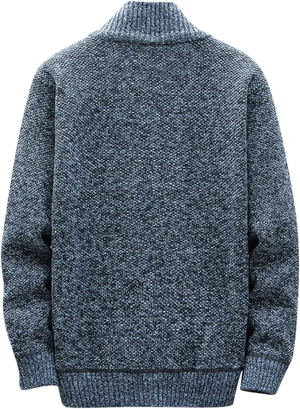 SMIDOW Men's Cardigan Sweaters Knitted Stand Collar Regular Fit Jacket Full Zip Fleece Lined Winter Warm Coat