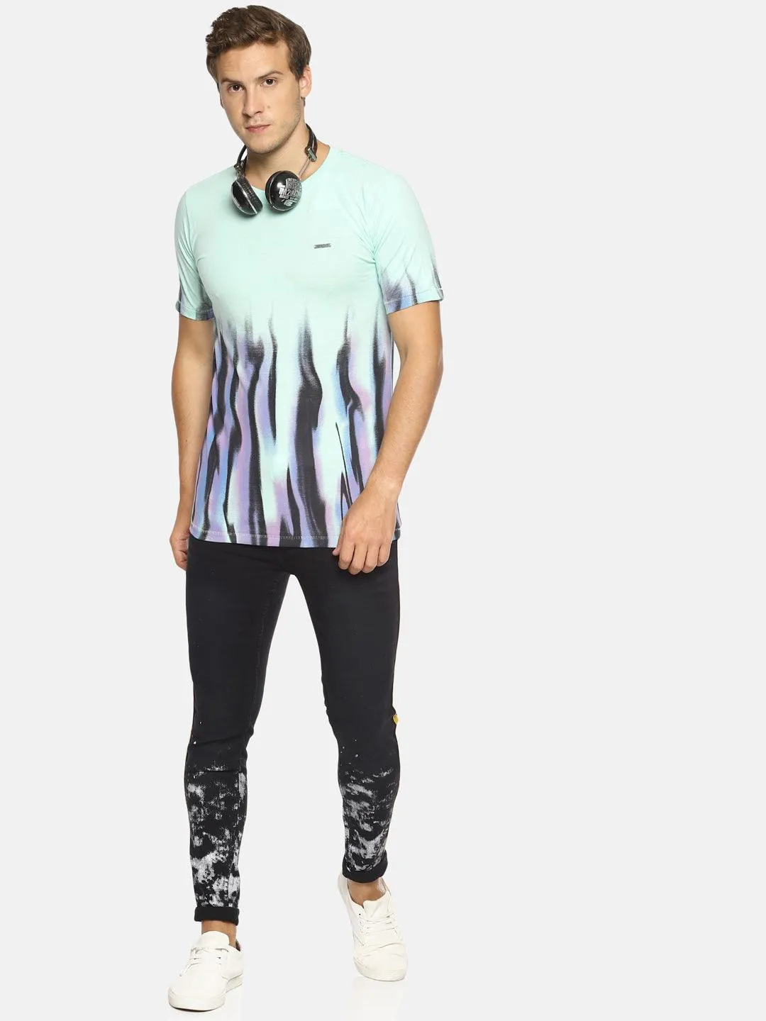 Smoke Print Skinny Jeans