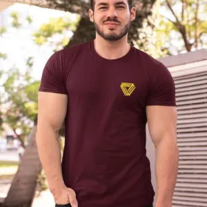 Solid Cotton Half Sleeve Regular Fit T-Shirt For Men