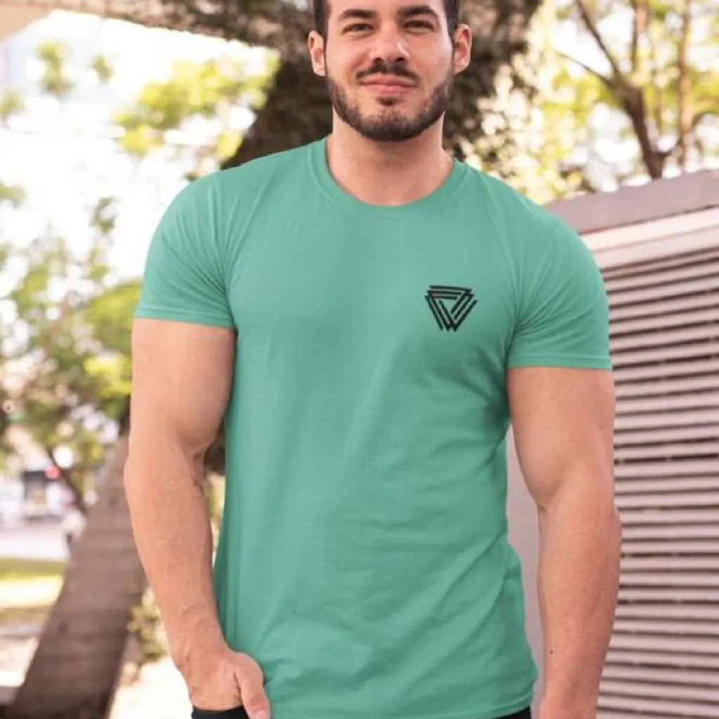 Solid Cotton Half Sleeve Regular Fit T-Shirt For Men