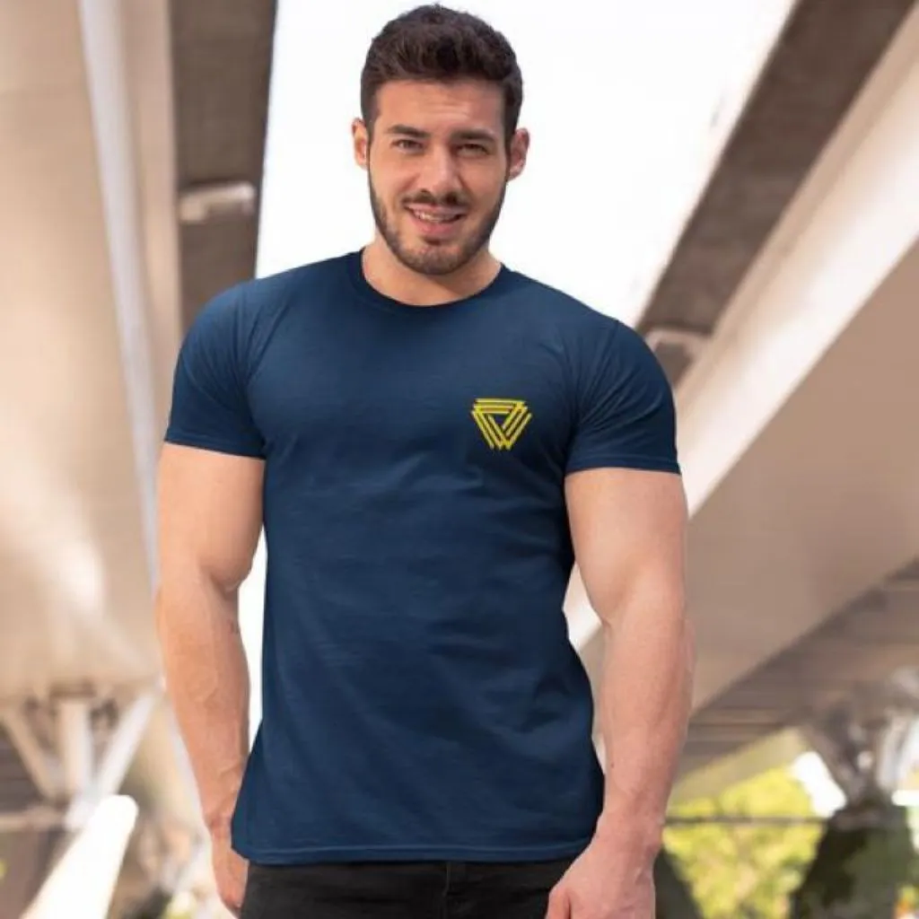 Solid Cotton Half Sleeve Regular Fit T-Shirt For Men