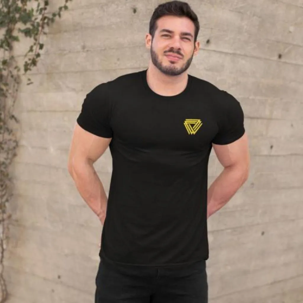 Solid Cotton Half Sleeve Regular Fit T-Shirt For Men