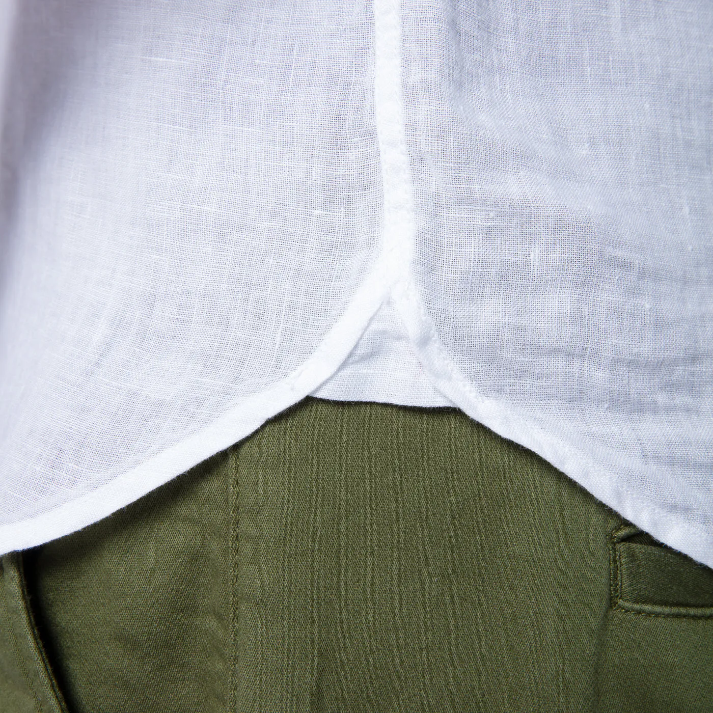 Solid Linen Shirt S/S: White