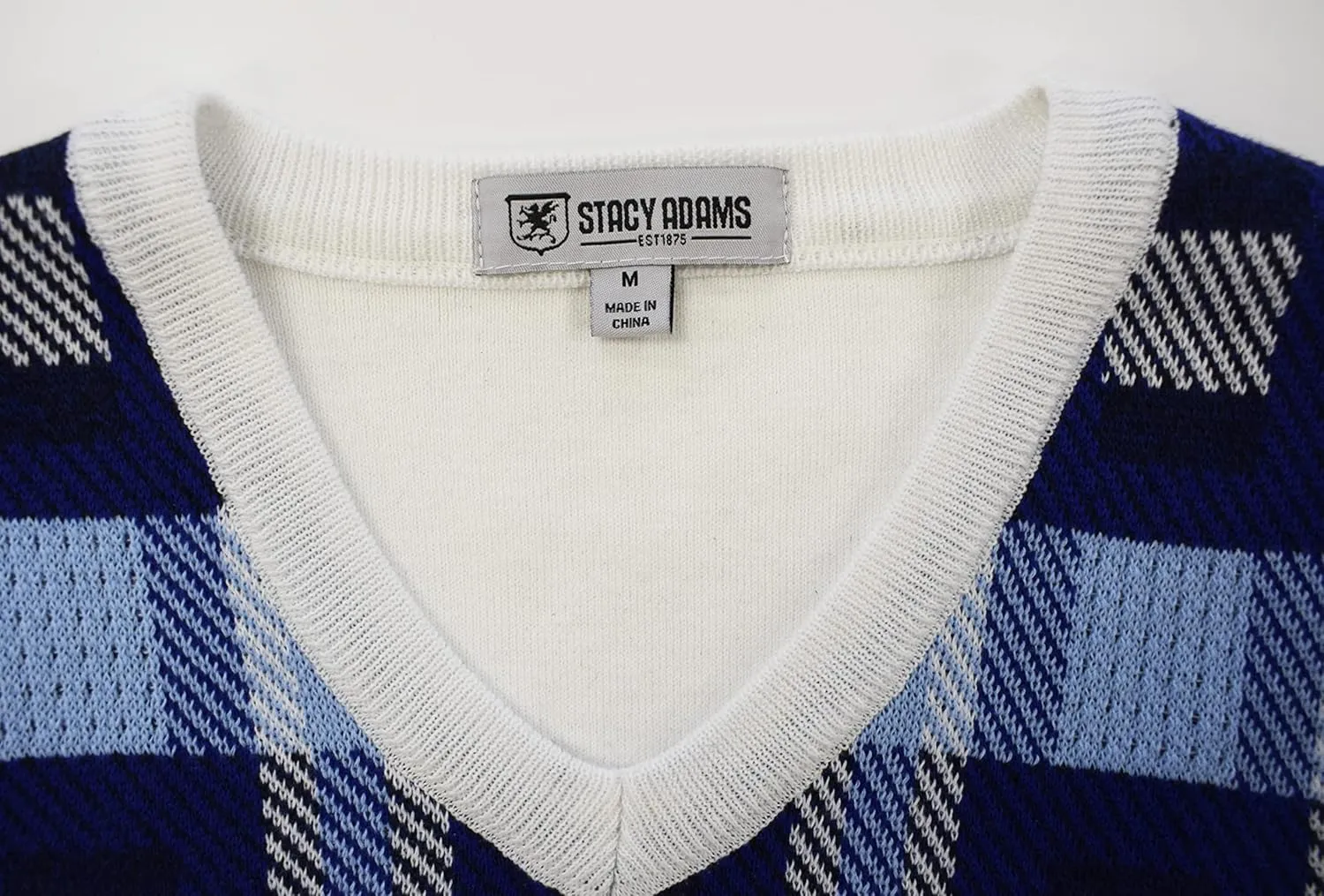 STACY ADAMS Men's Casual Dressy Knit Sweater Vest, Retro Multi Colorblock Pattern