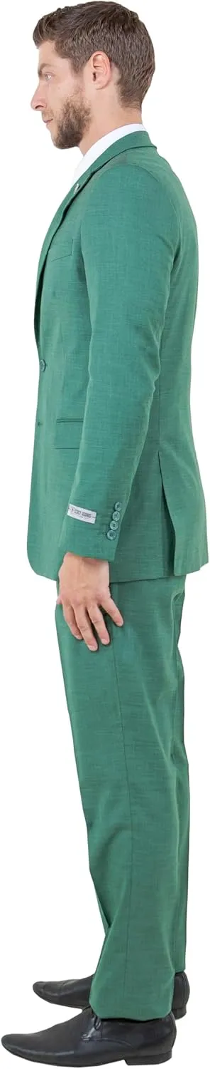 STACY ADAMS Mens Sleek 3-Piece Suit  Slim Fit Tailored Jacket, Vest, and Slim-Fit Trousers