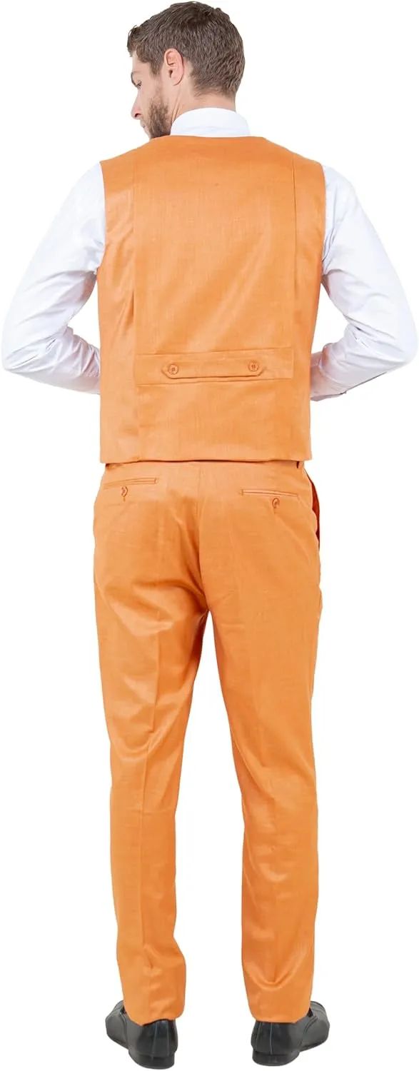STACY ADAMS Mens Sleek 3-Piece Suit  Slim Fit Tailored Jacket, Vest, and Slim-Fit Trousers