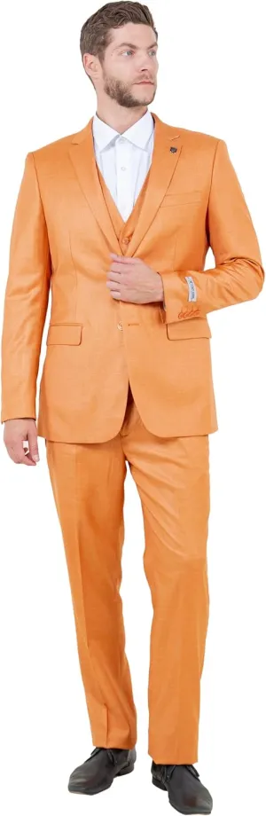 STACY ADAMS Mens Sleek 3-Piece Suit  Slim Fit Tailored Jacket, Vest, and Slim-Fit Trousers