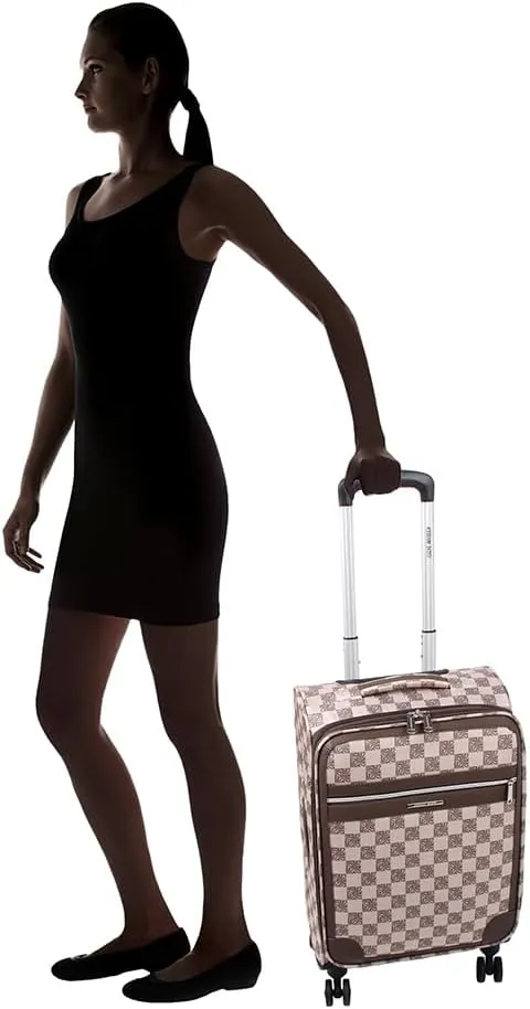 Steve Madden Designer Luggage, Chalet Brown, 20 Inches