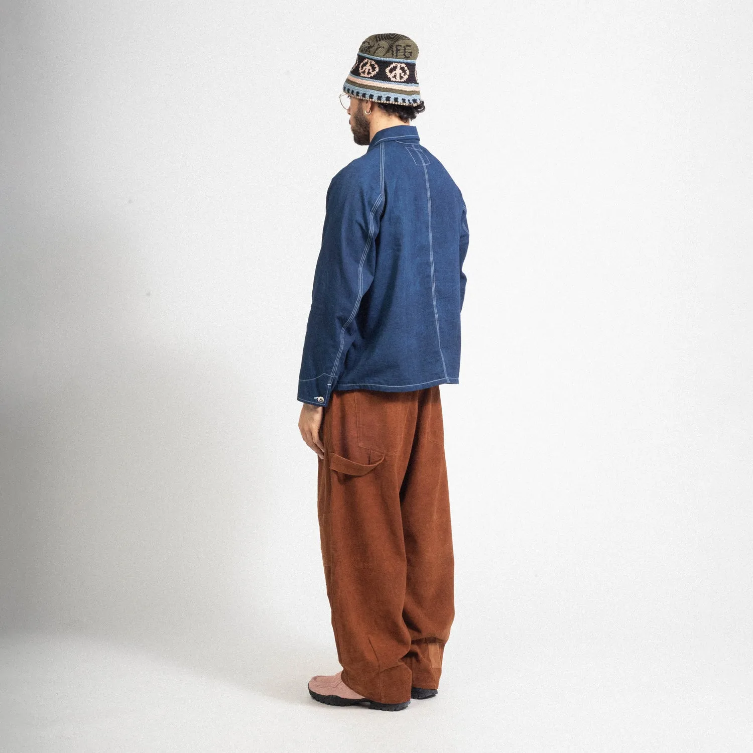 [STORY MFG] RAILROAD JACKET _ INDIGO WONKY-WEAR