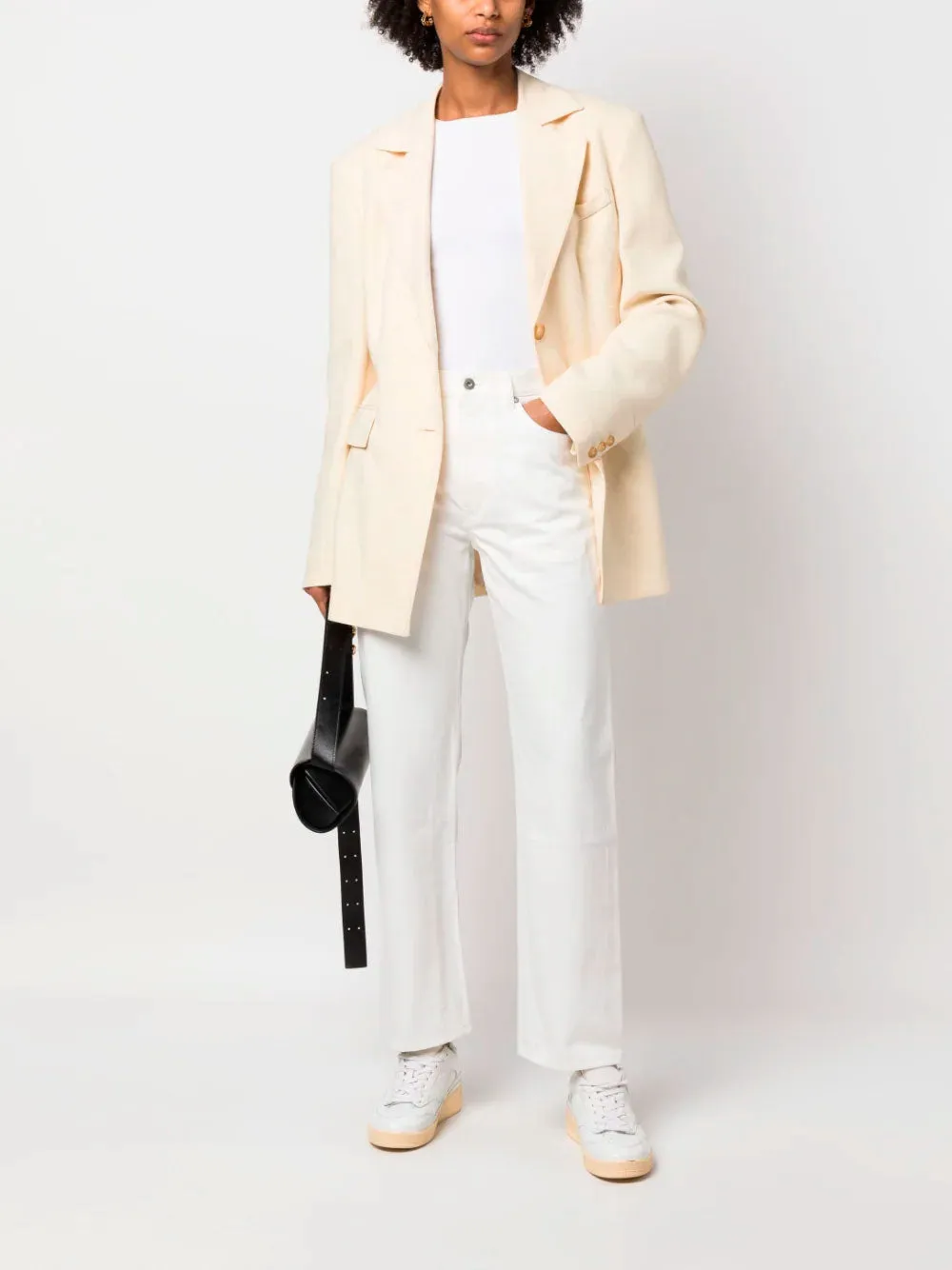 Straight-leg cotton jeans