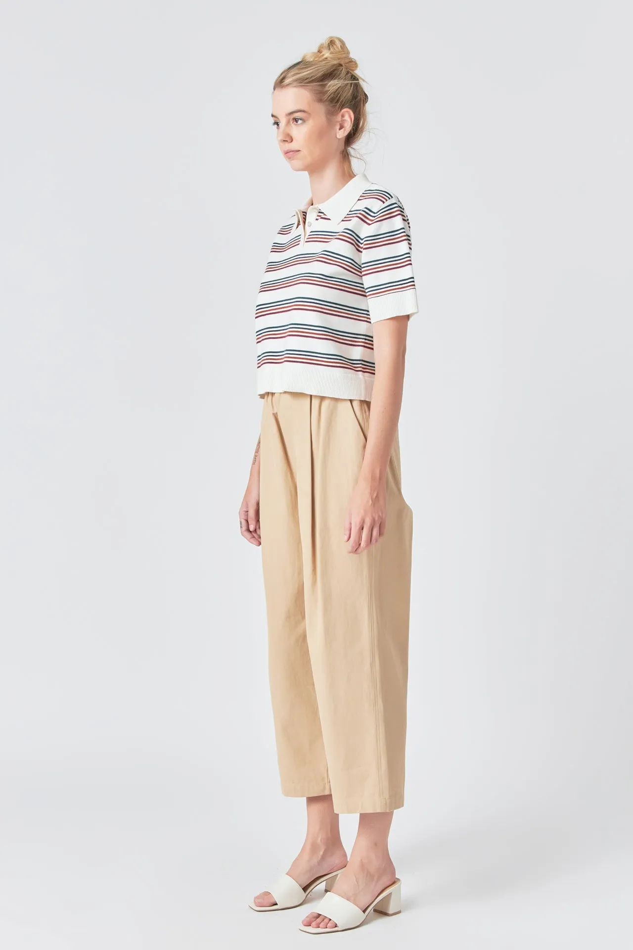 Striped Polo Knit Shirt