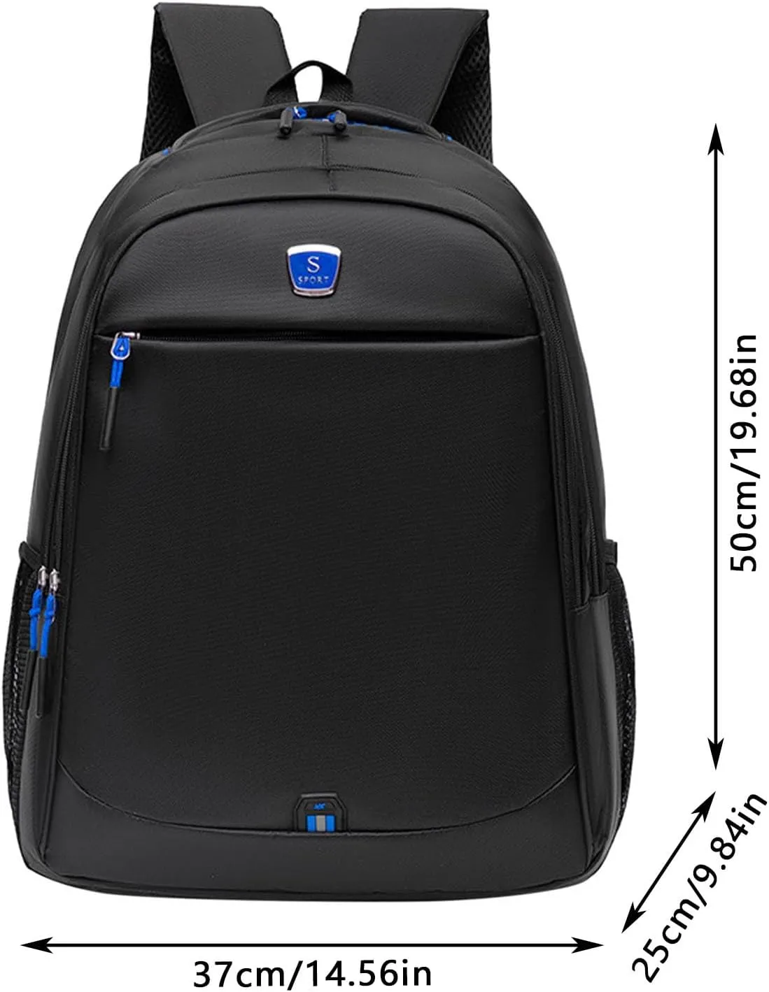 Student Backpack Fashionable New Pattern Simple Solid Color Large Capacity Practical Travel Bag Rolling (Blue, One Size)